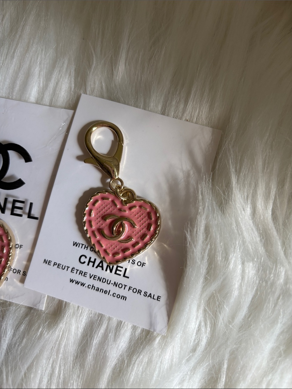 GWP Gold-Tone-Pink Heart Key Charm